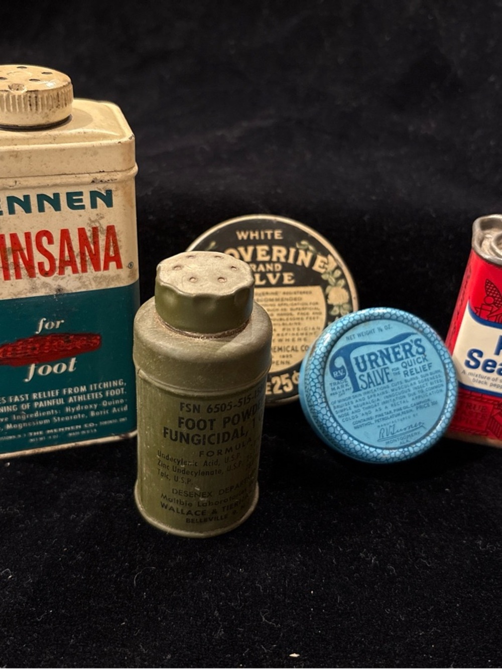 Vintage Store Stock 
Mennons, McCormick, Turners,White Cloverine,and more
